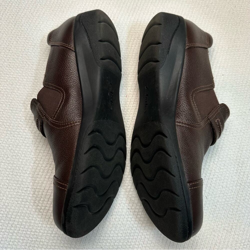 Clarks Women's Cheyn Madi Dark Brown Leather Slip-On Loafers size 8 1/2 - Picture 3 of 5